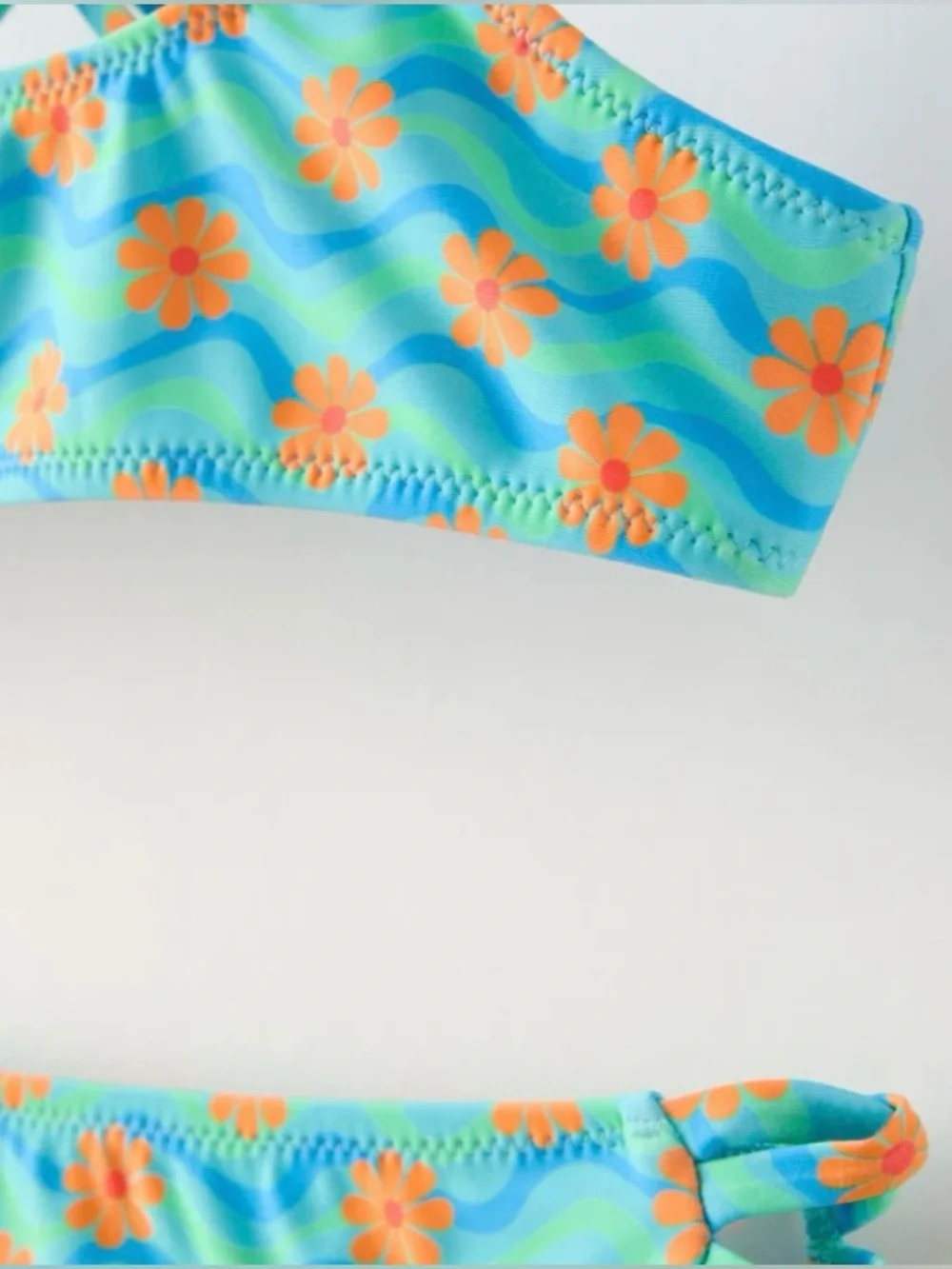 New ZARA Girls Floral Two-Piece Swimsuit